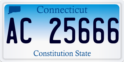 CT license plate AC25666