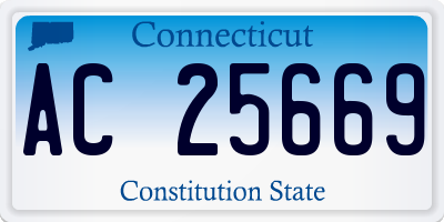 CT license plate AC25669