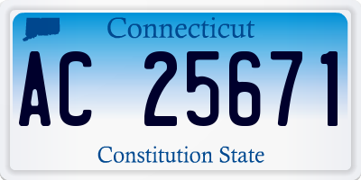 CT license plate AC25671