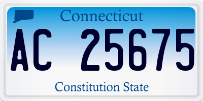 CT license plate AC25675