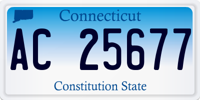 CT license plate AC25677