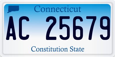 CT license plate AC25679