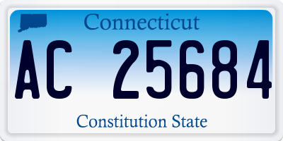 CT license plate AC25684