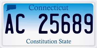 CT license plate AC25689