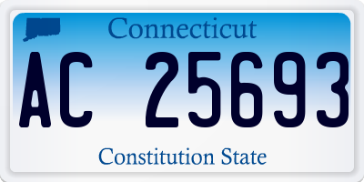 CT license plate AC25693