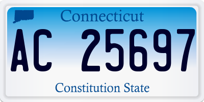 CT license plate AC25697