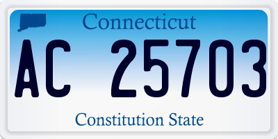 CT license plate AC25703