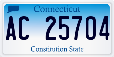 CT license plate AC25704