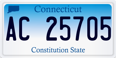 CT license plate AC25705