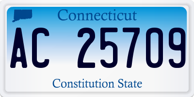 CT license plate AC25709