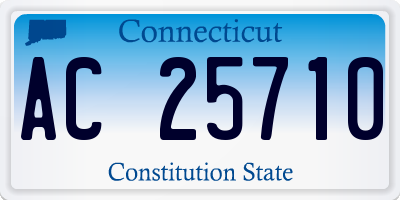 CT license plate AC25710