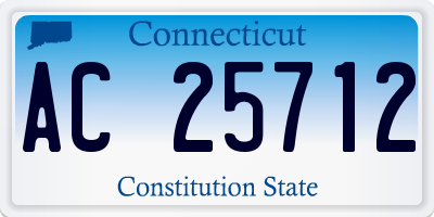 CT license plate AC25712