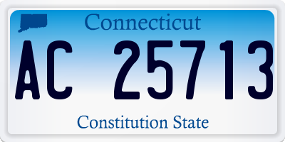 CT license plate AC25713