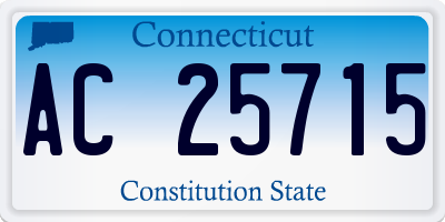 CT license plate AC25715