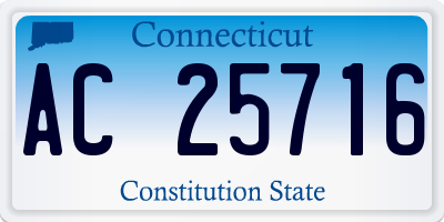 CT license plate AC25716