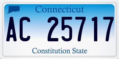 CT license plate AC25717