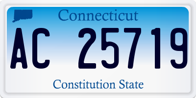 CT license plate AC25719