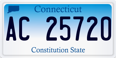 CT license plate AC25720