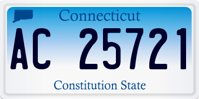 CT license plate AC25721