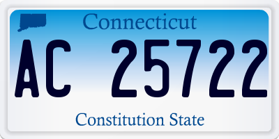 CT license plate AC25722