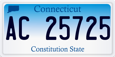 CT license plate AC25725