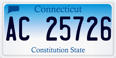CT license plate AC25726