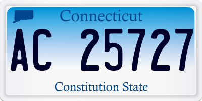 CT license plate AC25727