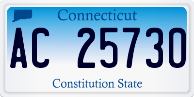 CT license plate AC25730