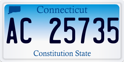 CT license plate AC25735