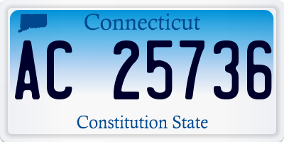 CT license plate AC25736
