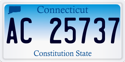 CT license plate AC25737