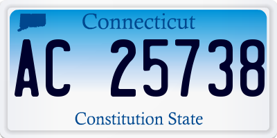 CT license plate AC25738