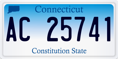 CT license plate AC25741