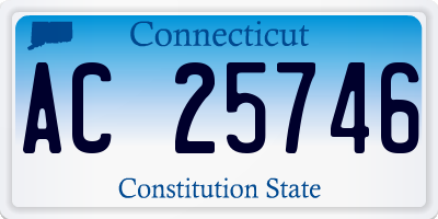 CT license plate AC25746