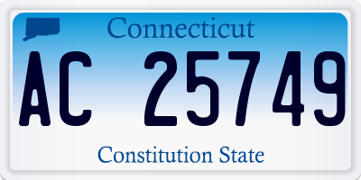 CT license plate AC25749