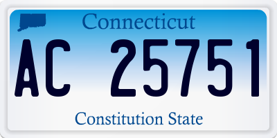 CT license plate AC25751