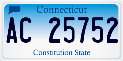 CT license plate AC25752