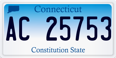 CT license plate AC25753