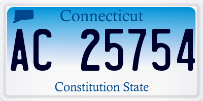 CT license plate AC25754