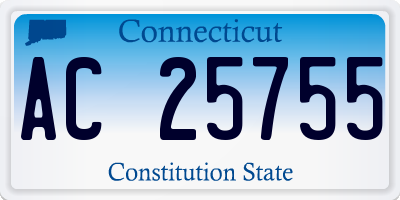 CT license plate AC25755