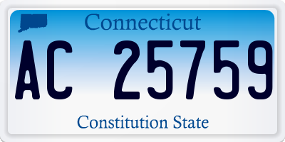 CT license plate AC25759