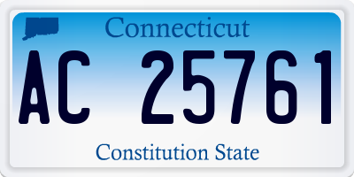 CT license plate AC25761