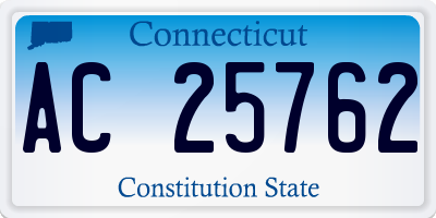 CT license plate AC25762