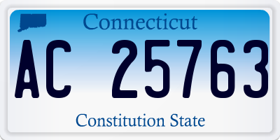 CT license plate AC25763
