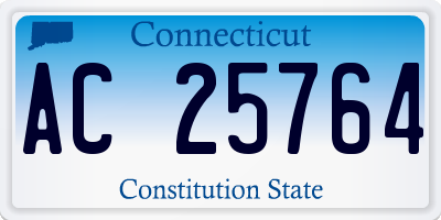 CT license plate AC25764