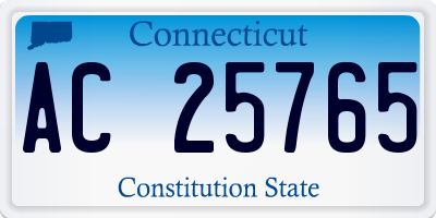 CT license plate AC25765