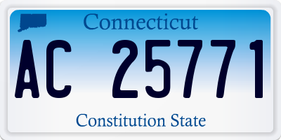 CT license plate AC25771
