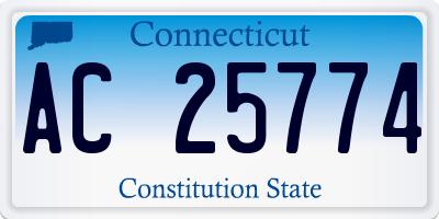 CT license plate AC25774