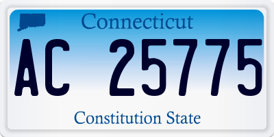 CT license plate AC25775