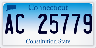 CT license plate AC25779